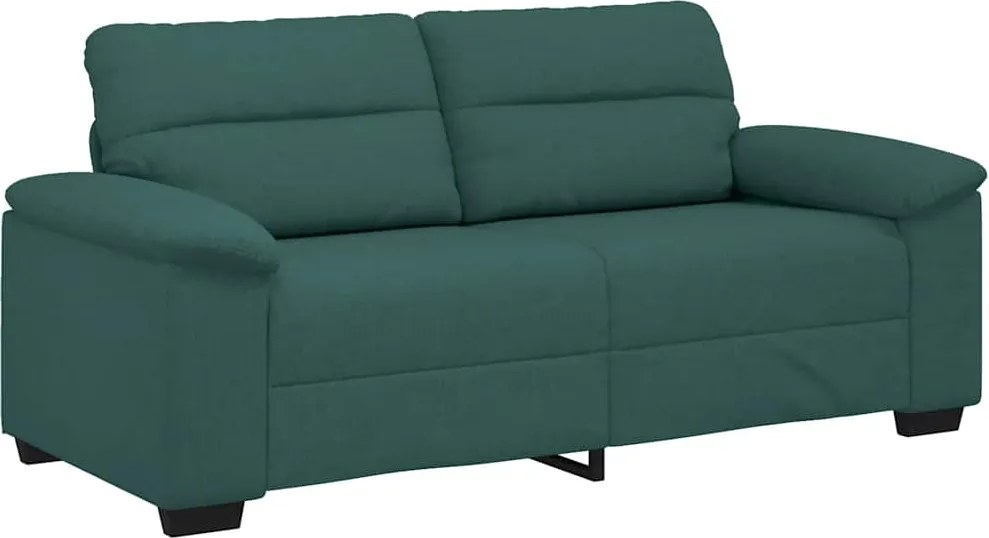 vidaXL kétszemélyes sötétzöld szövet kanapé 180x81x84 cm