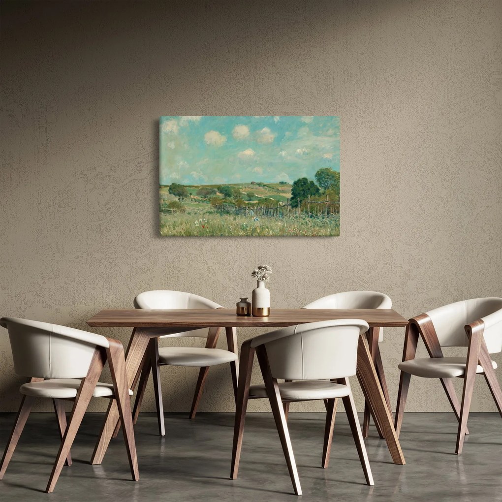 Kép - Alfred Sisley, Meadow, reprodukciók (90x60 cm)