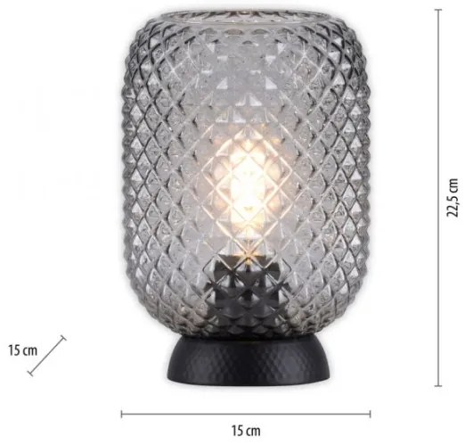 JUST LIGHT. 14906-18 - Asztali lámpa REISHI 1xE27/40W/230V fekete