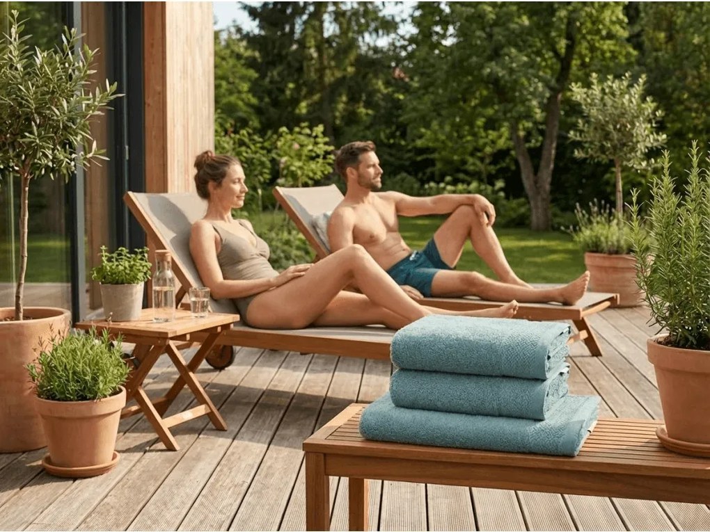 Törölköző CLYR 50x100 cm kék, 100% pamut