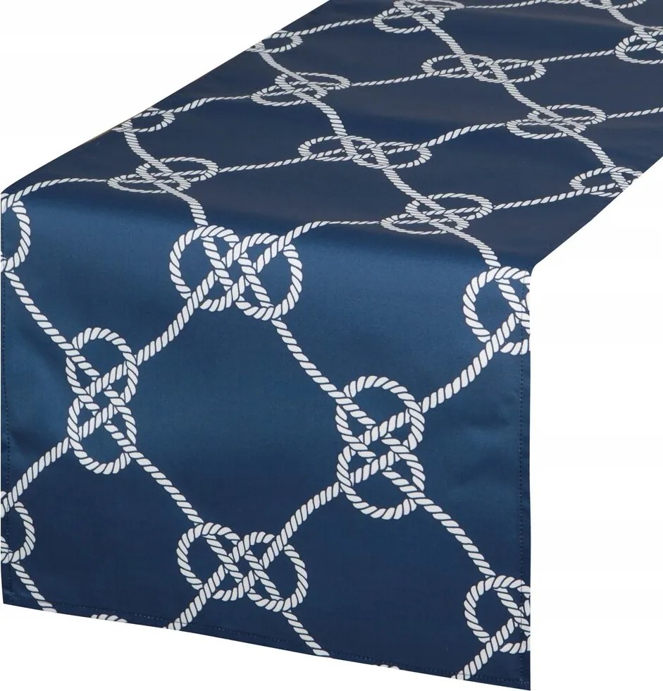 Abrosz/dekorációs futófelület vízálló Garden 40x140 Eurofirany sötétkék