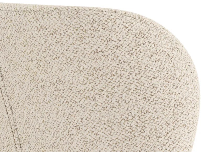 MAZZONI EXPORT ALTEA Crème (tissu Monza 90)/pieds en chêne naturel - CHAISE MODERNE BOUCLÉ POUR SALON/SALLE À MANGER/CUISINE/BUREAU