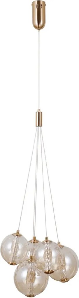 Italux glamour modern függeszték butero arany itxpnd-34359-5hbramb