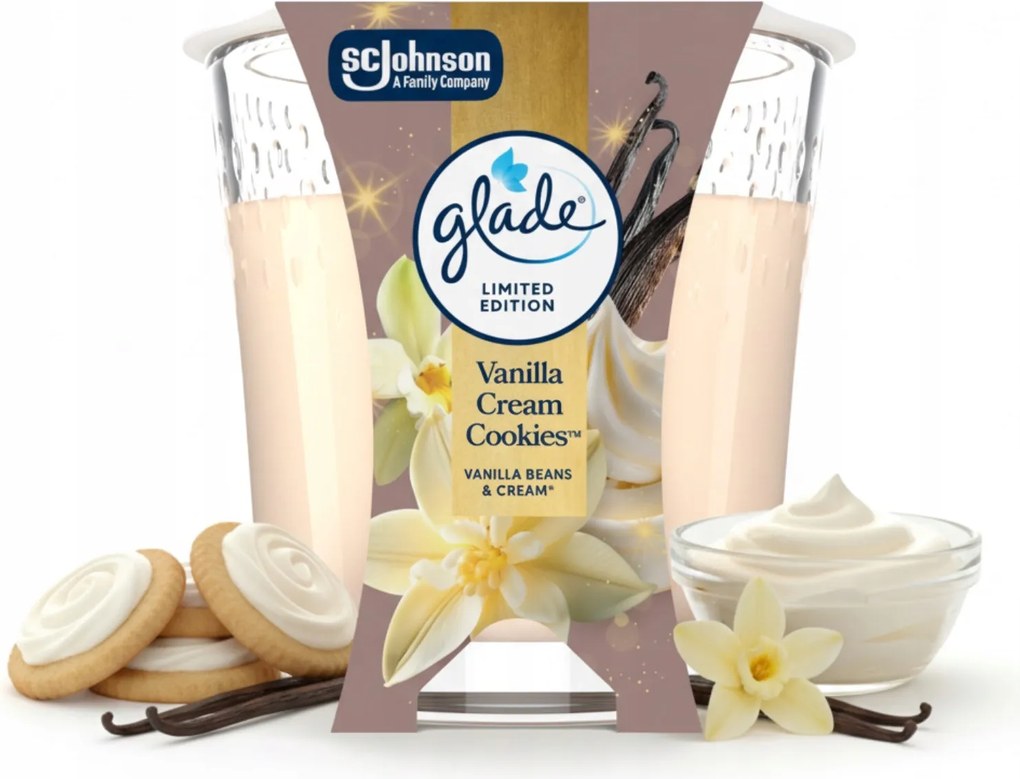 Karácsonyi Illatgyertya Glade Vanilla Cream Cookies Krémes Sütik
