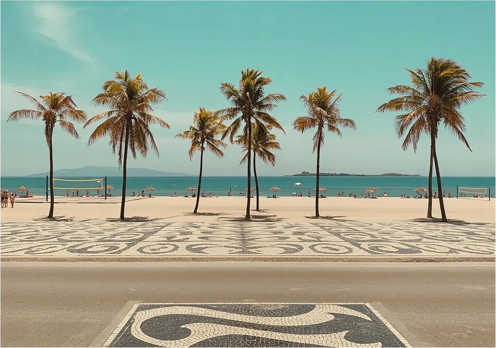 Dekoratív fotótapéta Hálószoba Pálmafák strand 208x146 Ragasztó