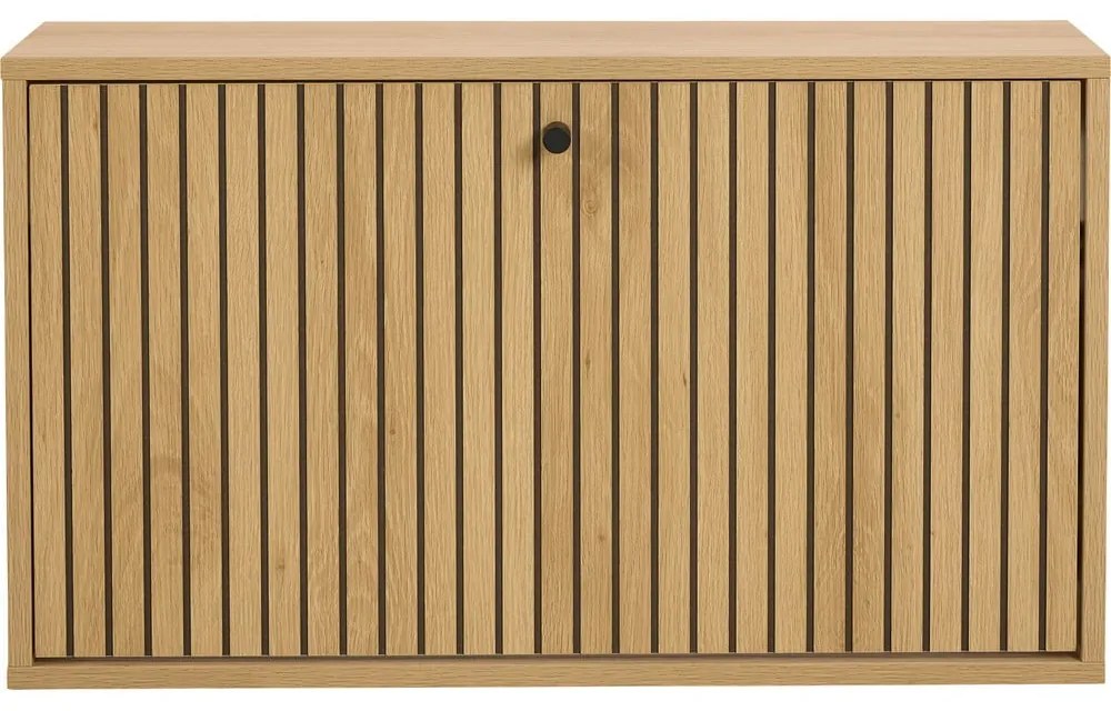 Natúr színű billenő ajtós cipőtartó tölgyfa dekorral 72x43x17 cm Albany – Actona