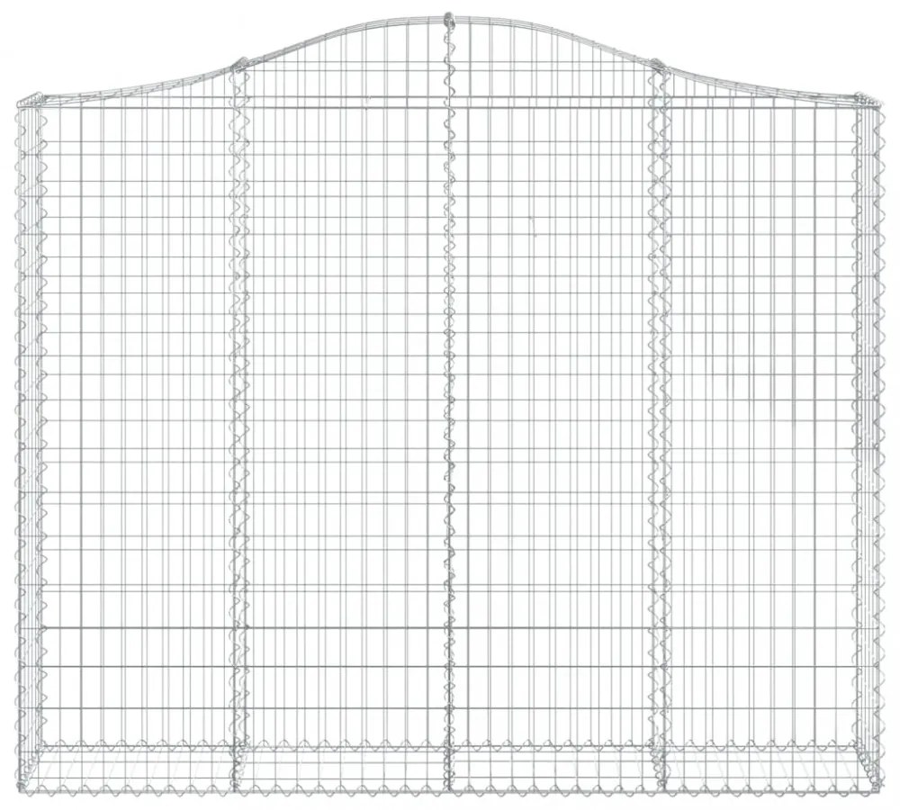 3 db íves horganyzott vas gabion kosár 200x30x160/180 cm