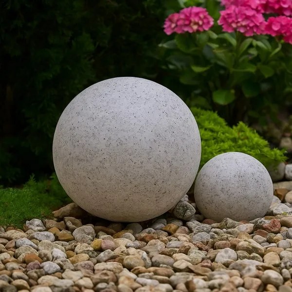 Kültéri dekoratív lámpatest LUMISTONE 1xE27/15W/230V IP65 Ø 25 cm