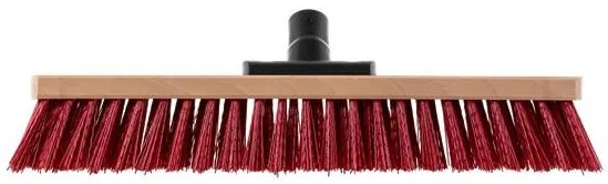 Tolóseprű, kültéri, fa, 40 cm, BONUS Maddox, piros (KHT1124)