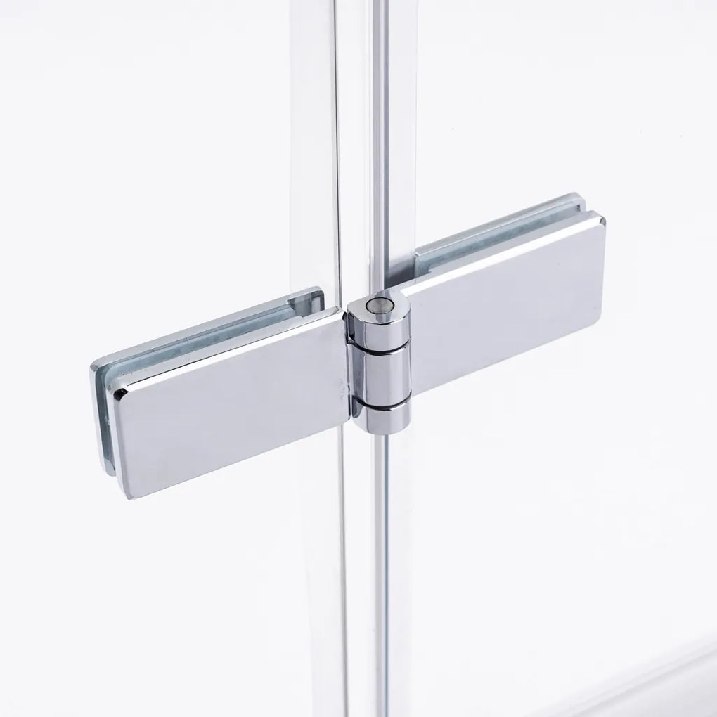 Stuxi Verona 90x70 aszimmetrikus csuklóajtós zuhanykabin 6 mm vízlepergető biztonsági üveggel, króm