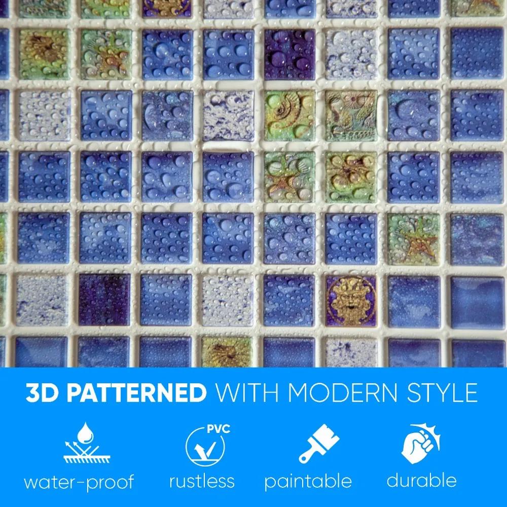 3D PVC falpanel Atlantis mozaik mintás