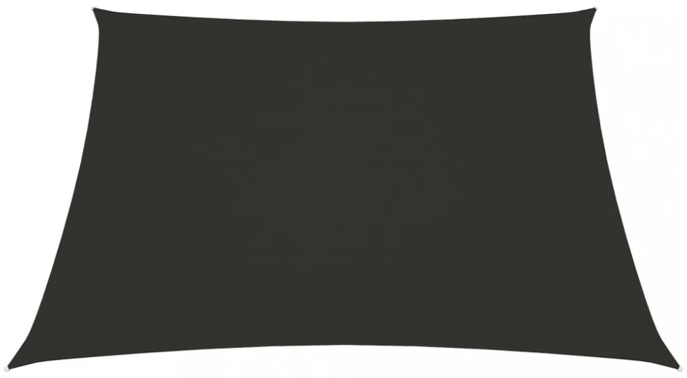 antracitszürke téglalap alakú oxford-szövet napvitorla 2,5x3 m