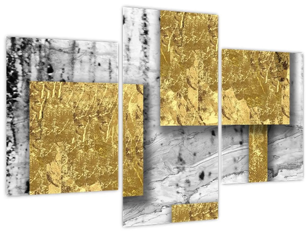 Kép - Arany négyzetek N⁰3 (90x60 cm)