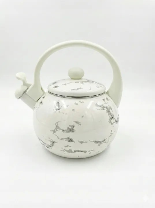 Prémium márvány vízforraló 2,2L indukciós és gázsíppal fehér