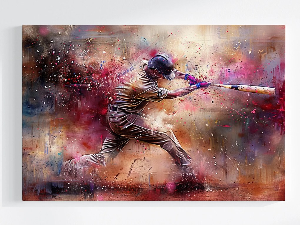 Vászonkép Canvas Baseball Sport Ütés Színes Absztrakt 120x80
