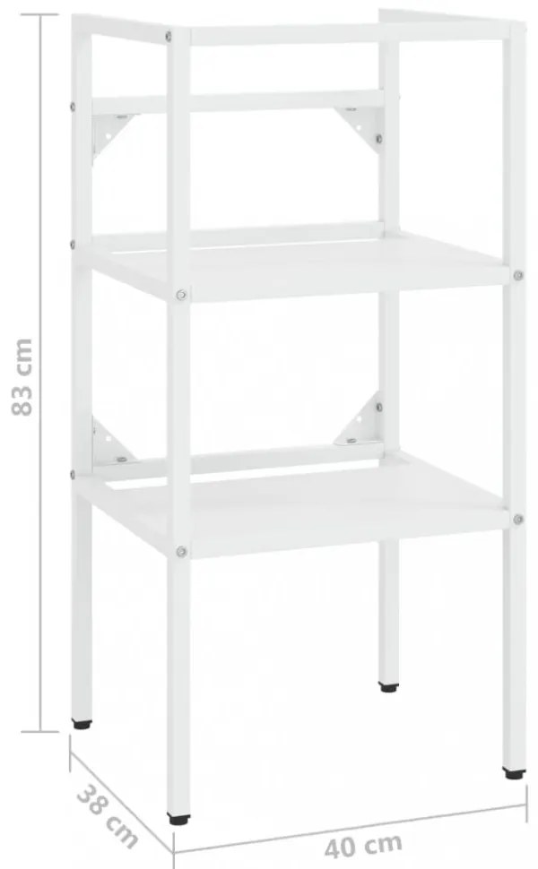 fehér vas fürdőszobai mosdókagylókeret 40 x 38 x 83 cm