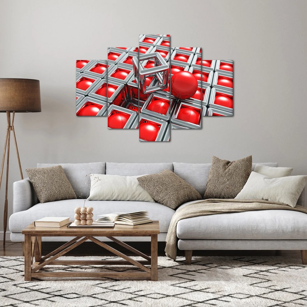 Kép - 3D fémes absztrakció (150x105 cm)