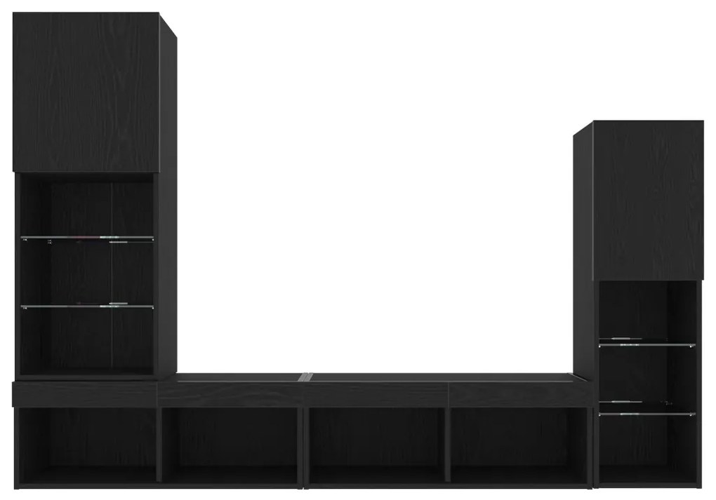 LED TV Szekrény Fekete tölgy 30.5x30x102 cm Műanyag
