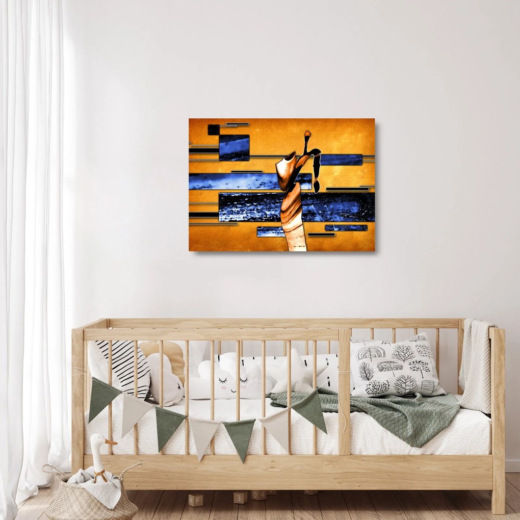 Egy absztrakt festmény képe (üvegen) (70x50 cm)