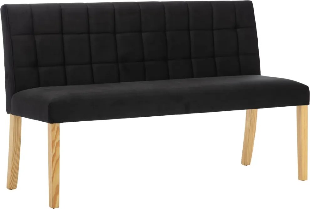 vidaXL fekete bársony pad 140 cm