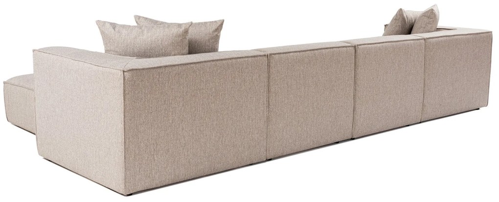 Sarokkanapé Sora (L1-O1-O1-1R-POUFFE ) - Homok Bézs
