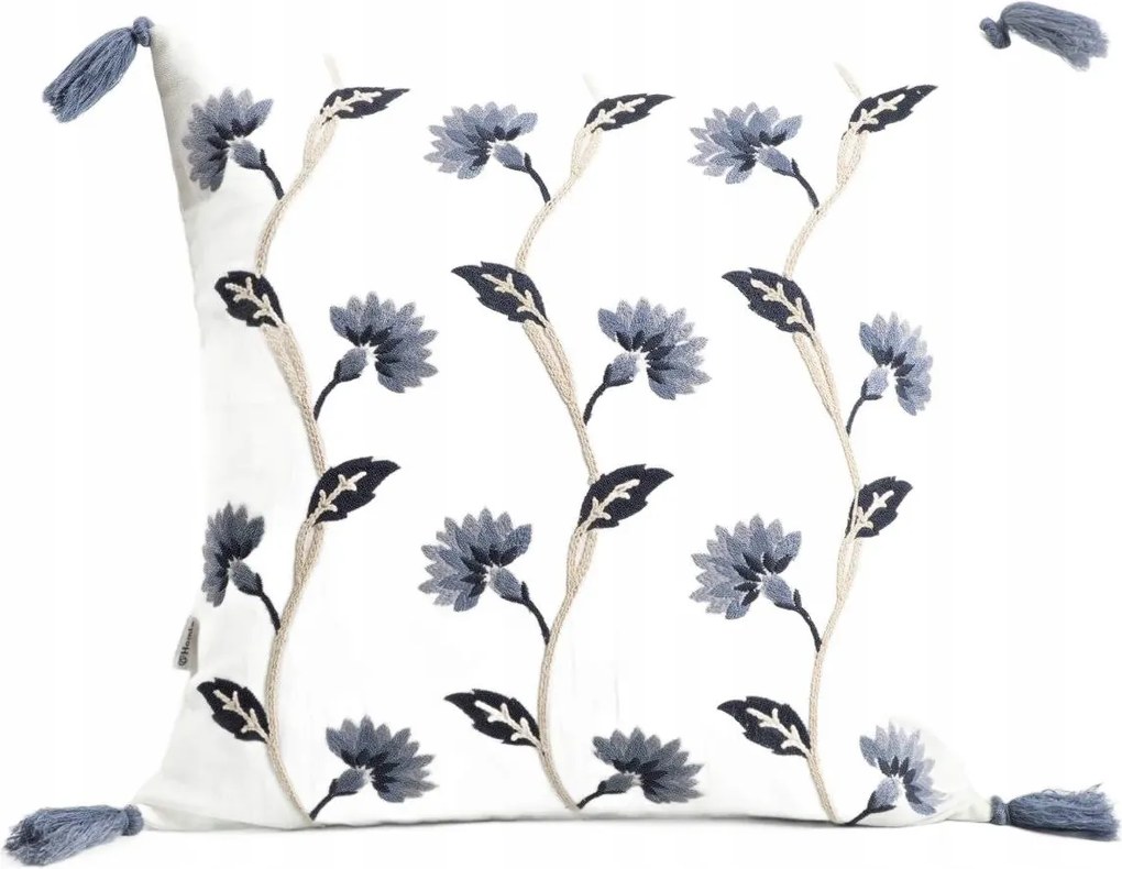 Candela pamut párnahuzat hímzett mintával 45x45 cm Homla