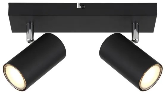 Globo 57911-2B - ROBBY 2xGU10/35W/230V fekete spotlámpa