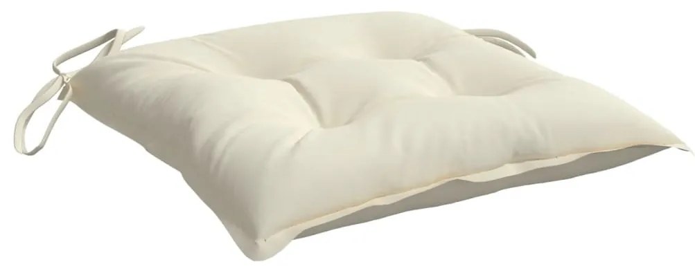 2 db krémfehér oxford szövet székpárna 50 x 50 x 7 cm