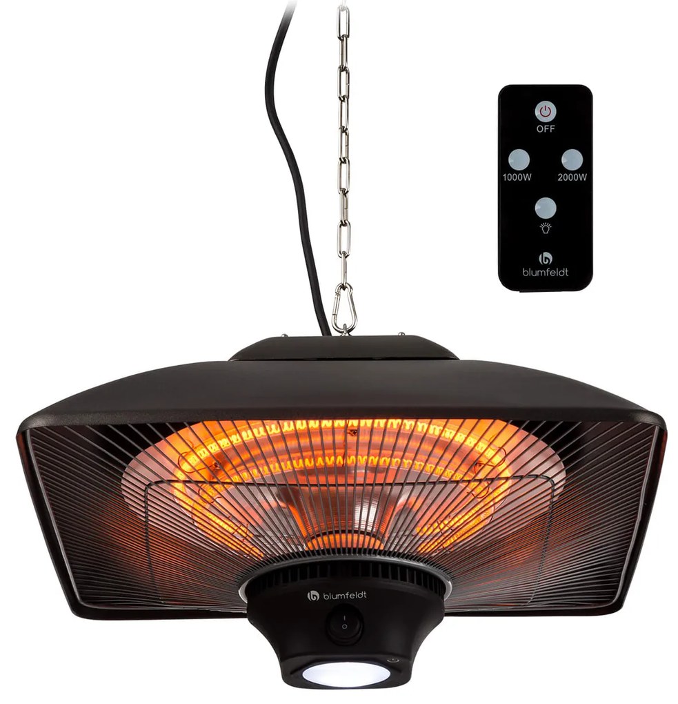 Heat Square, infravörös hősugárzó, 1000 / 2000 W, szén fűtőtest, IP34, LED