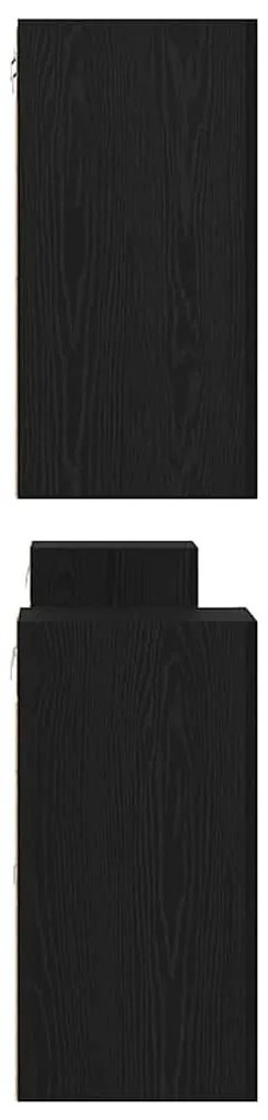 TV szekrény garnitúra 7 pcs Musta tammi 60 x 30 x 30 cm Faanyag