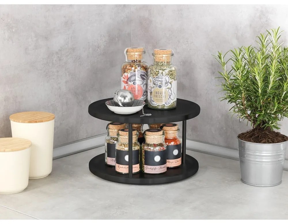 Lazy Susan fekete fűszer rendszerező - Wenko