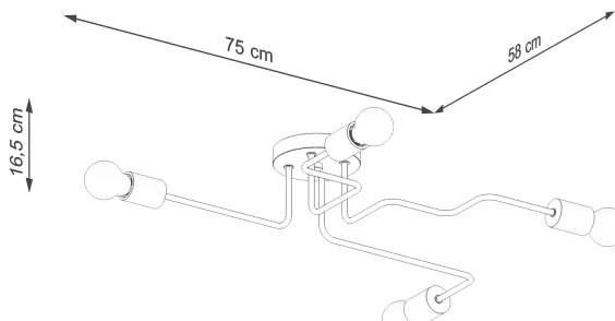 Sollux SL.1665 - Felületre szerelhető csillár TIMBO 4xE27/15W/230V fehér/bézs/bükkfa