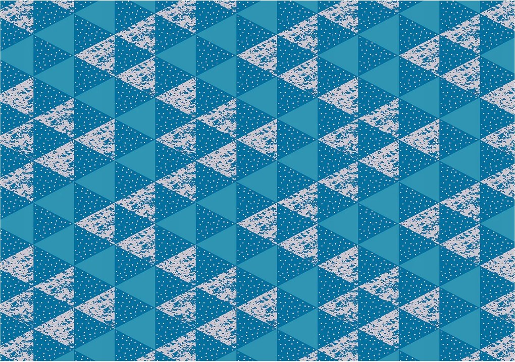 Fotótapéta Kék háromszögek geometria absztrakt stílus 208x146 +ragasztó