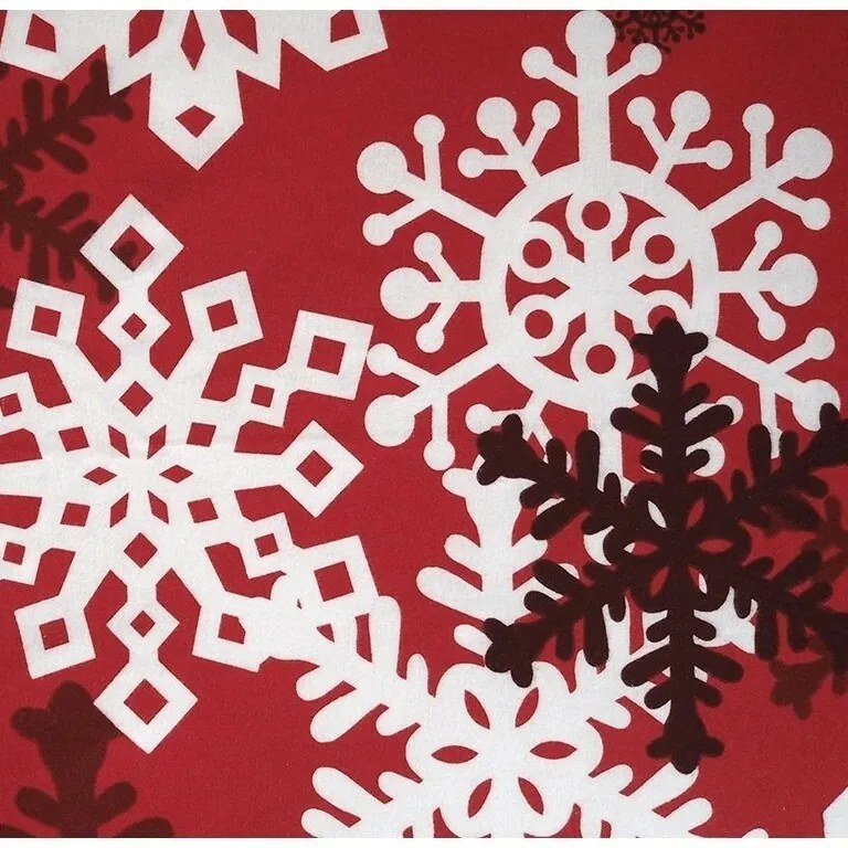 B.E.S. Petrovice Vörös téli mese flanel ágyneműhuzat, 140 x 200 cm, 70 x 90 cm