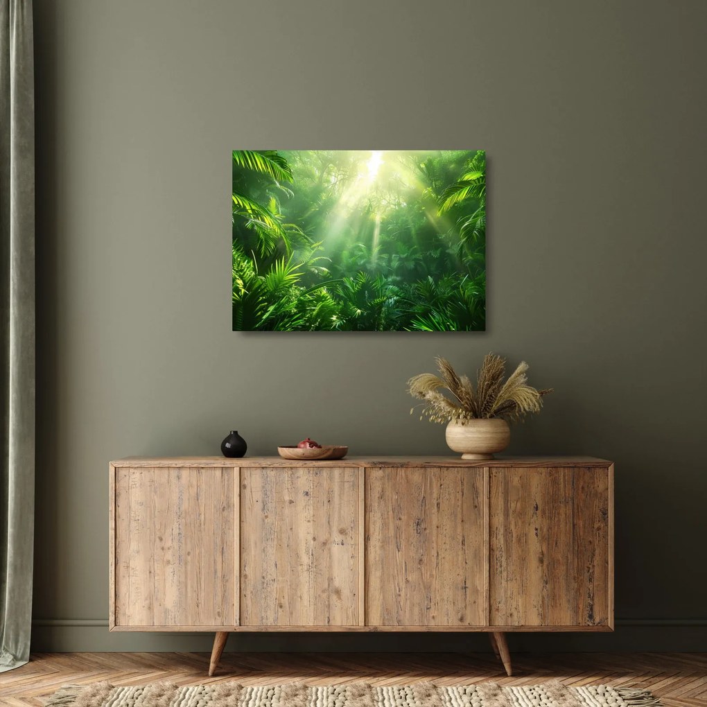 Üveg kép - Esőerdő (70x50 cm)