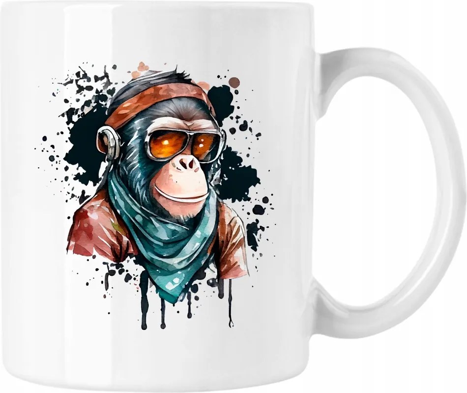 Bögre Majom Színes Divatos 5 Fehér 330ml