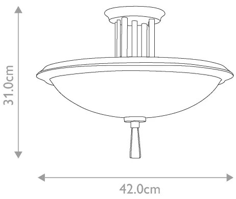 Kichler KL-DREYFUS-SFOZ - Felületre szerelhető csillár  DREYFUS 3xE27/60W/230V bronz