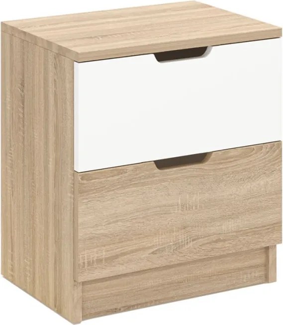 Lento éjjeliszekrény, sonoma tölgy-fehér, 45 cm