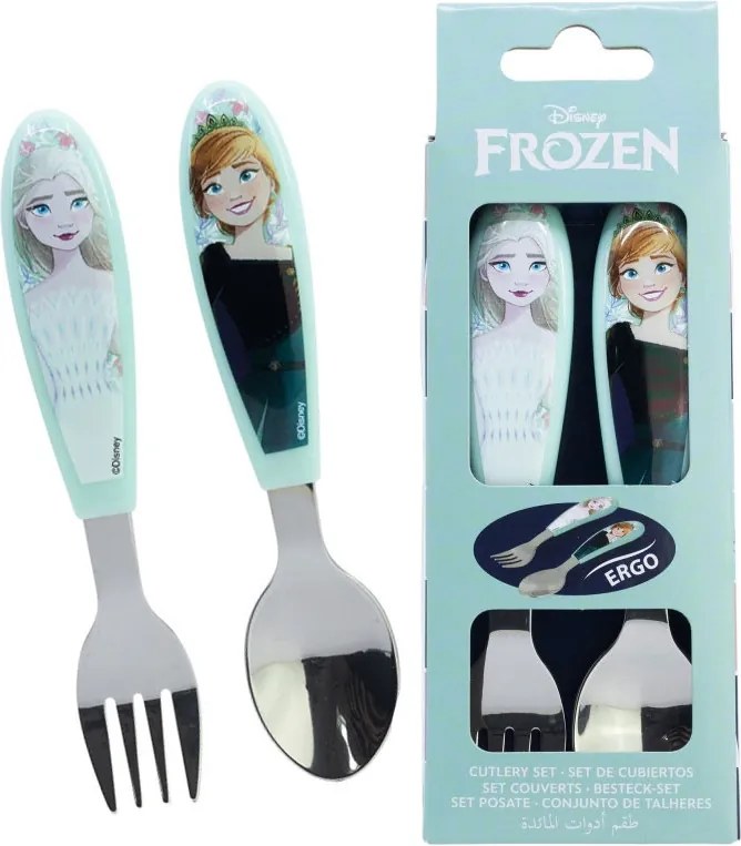 Disney Jégvarázs Snowy Tale fém ergo evőeszköz készlet - 2 darabos