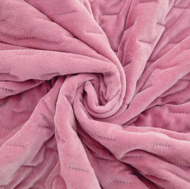 Bársonyos ágytakaró ASTRALIA, rózsaszín Méret: 170 x 210 cm
