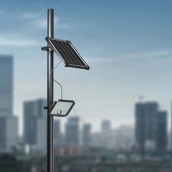 LED állítható fényerejű napelemes reflektor érzékelővel 10W 4000/6000K IP65 + DO