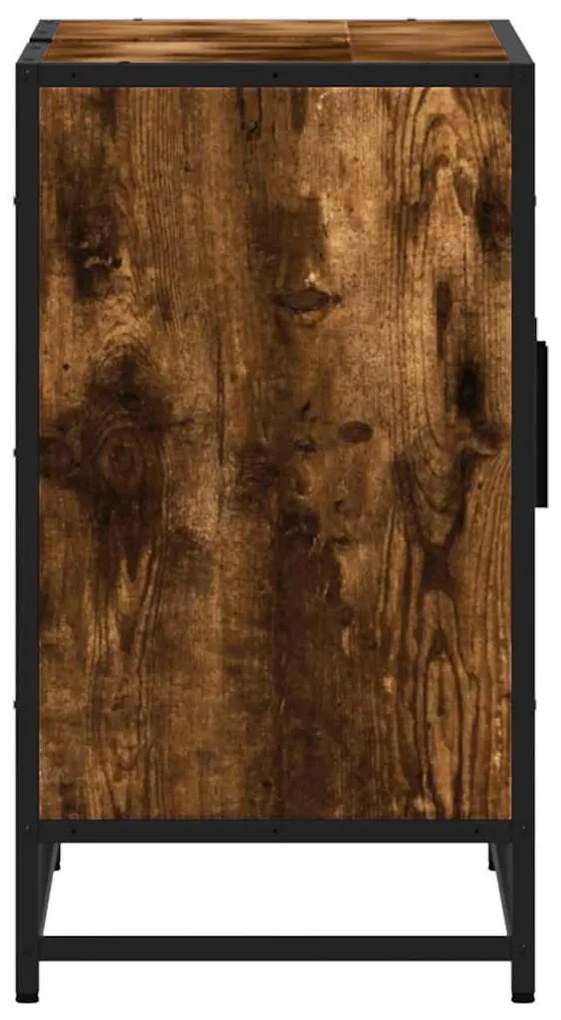 füstös tölgy szerelt fa fürdőszobai mosdószekrény 90x33x60 cm