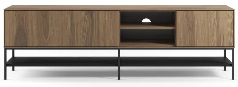 Natúr színű TV-állvány tölgyfa dekorral 180x55x35 cm Amira – Marckeric