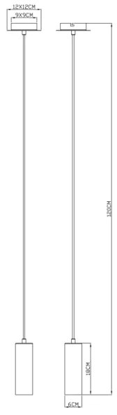 Globo 57911HG - ROBBY 1xGU10/35W/230V szürke/barna függeszték