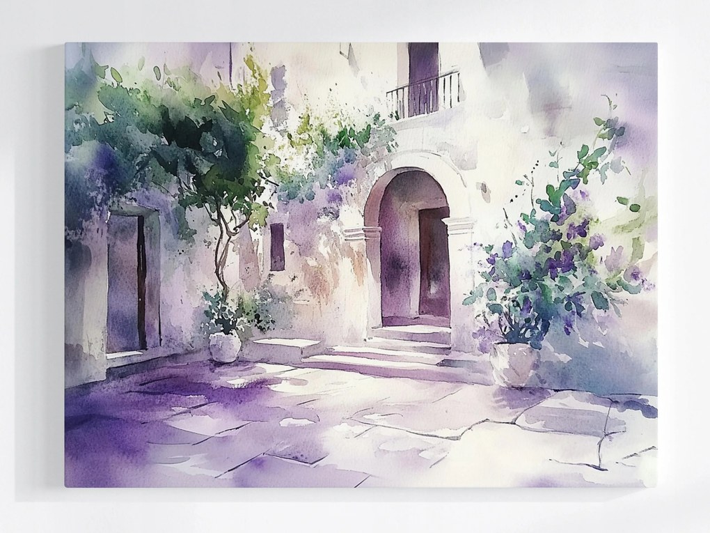 Poszter Építészet Dél Udvar Árkád Ház 80x60