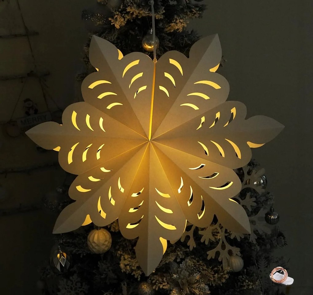 Összecsukható Papír Lámpabúra Csillag Karácsony Karácsonyi Ünnepek 53CM Fények