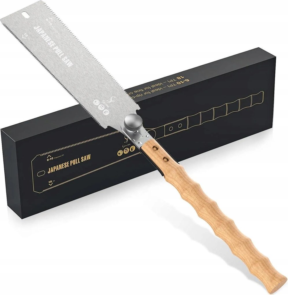 Japán típusú Ryoba kézi fűrész, 24 cm, SK5 acél, dupla fogazású 6-10/18