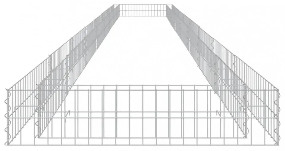 horganyzott acél gabion magaságyás 800 x 100 x 20 cm