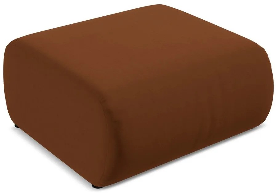 Narancssárga-barna bársony lábtartó Ekahi – Makamii