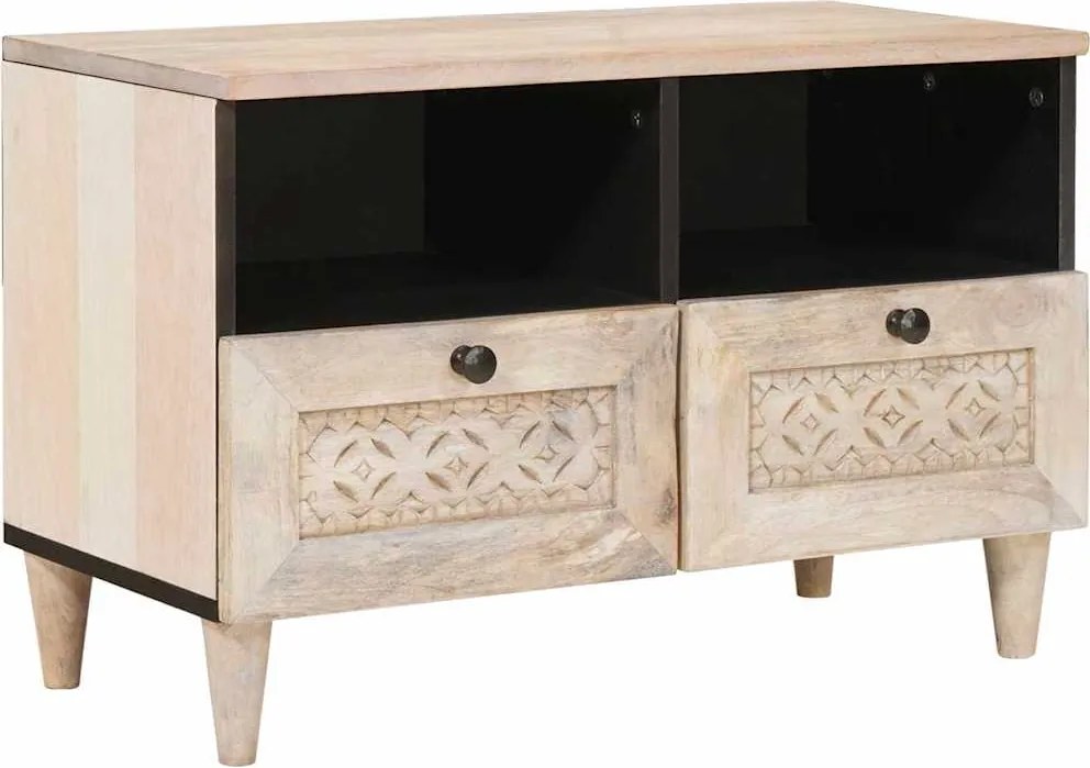 vidaXL TV egységek fiókkal polcokkal Fehér 70 x 33 x 46 cm Faanyag